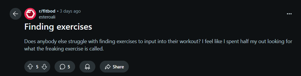 Post from a lifter asking how to move their workout history between apps